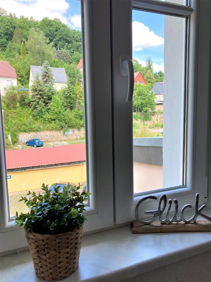 Sandstein-Ferien, Kamin, Fewo "Wanderfalke", Zentral & Ruhig, Terrasse, Saechs Schweiz Кёнигштайн-ан-дер-Эльбе Экстерьер фото